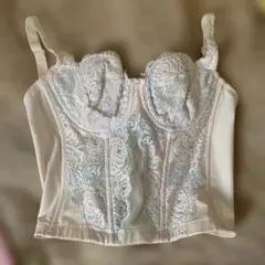 マルコ薄いピンク ベージュ系レース ロングブラジャーD65[説明必読]