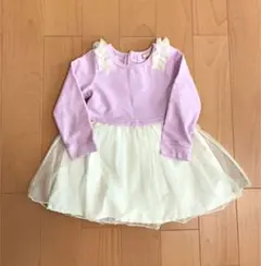 春色チュールワンピース 90cm