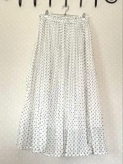 爽やか♪ドット プリーツスカート