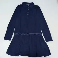 140★ラルフローレン★ポニー刺繍！ベロアリボン付き！鹿の子ワンピース★