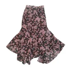 ECLIN フローラルプリント フレアスカート Free