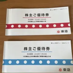 東急 株主ご優待券 2026年11月30日期限のサムネイル