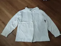 ファミリア　ホワイト 長袖シャツ 襟付き