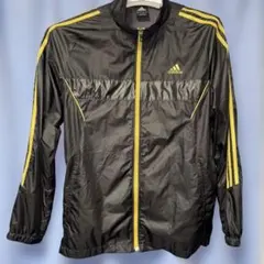 adidas ナイロンジャケット 黒/黄色