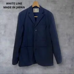 WHITE LINE 日本製 コットンテーラードジャケット ネイビー 46のサムネイル