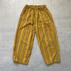 MARKEY'S ABOND ストライプ ワイドパンツ マスタード