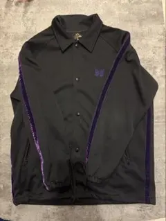 令*和様 Needles ブラック×パープル　コーチジャケット　サイズXS 令*和様 Needles ブラック×パープル コーチジャケット サイズXS