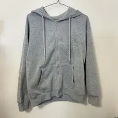 SHEIN グレー ジップアップフーディ Mサイズ