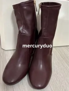 マーキュリーデュオ　mercuryduo ショートブーツ　ボルドー