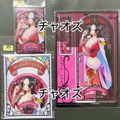 ワンピース　バースデー缶バッジ　アクリルスタンド　プレート　ハンコック