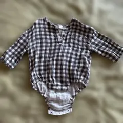tete a tete 長袖ロンパース 70 チェック