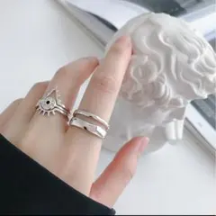 ダブル ライン リング シルバー 指輪