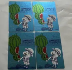 ラスト1セット ナツコミ　ワンピース ルフィ スイカ カード 5枚セット ラスト1セット ナツコミ ワンピース ルフィ スイカ カード 5枚セット