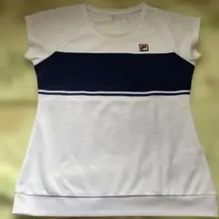 FILA テニスウェア Mサイズ ホワイト/ネイビー