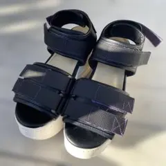 厚底ストラップサンダル ブラック YOSUKE