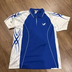 Butterfly 卓球 ポロシャツ 青白