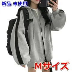 裏起毛 ジップアップパーカー フード付き グレー ユニセックス 韓国 レディース