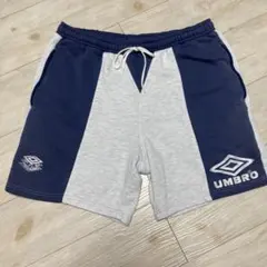 90's UMBRO PRO TRAINING ハーフパンツ ネイビー グレーのサムネイル