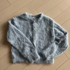 GU シャイニークルーネックカーディガン　M ブルー