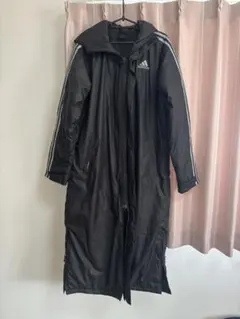 adidas フード付き ベンチコート Lサイズ 黒