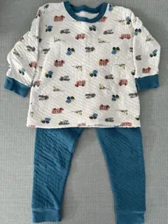 キルト素材 乗り物柄 パジャマ 100センチ