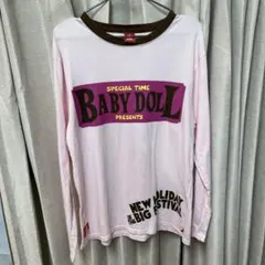 BABYDOLL 長袖Tシャツ ピンク Mサイズ　y2k 平成 ギャル 古着のサムネイル