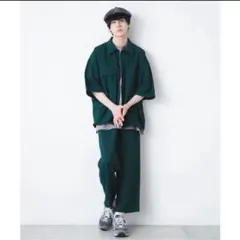 WEGO ダークグリーン スラックス S メンズ ファッションのサムネイル