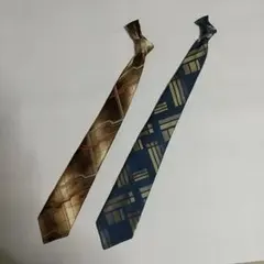 幾何学模様ネクタイ2本セット