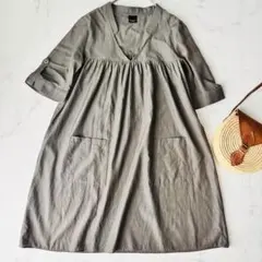 《アーバンリサーチロッソ》バンドカラー チュニック キャプラ混のサムネイル