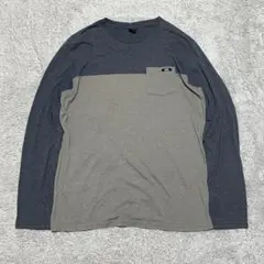 オークリー　ロングTシャツ　90s 00s メキシコ製　ロゴ刺繍　Y2K L