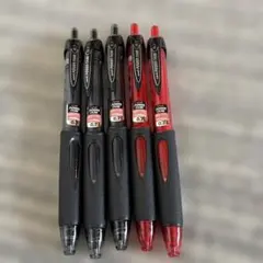 uniボールペン 黒、赤5本セット