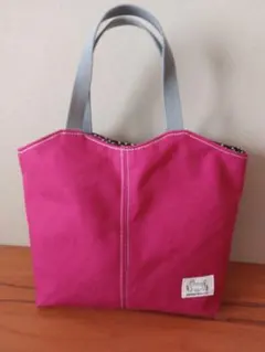 ハンドメイド　トートバッグ　赤