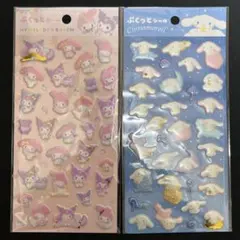 ぷくっとシール 2枚セット マイメロ クロミ シナモロール DAISO