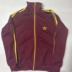 adidas トラックジャケット　オールド　オリジナル　ストライプ　バーガンディ