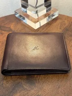 美品　Kitamura 二つ折り財布 ダークブラウン レザーのサムネイル