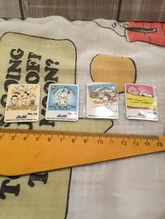 SNOOPY  スヌーピー ASAHIアサヒ マグネット4個セット