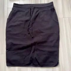UNIQLO ユニクロ 裏ボア 裏起毛 スウェットスカート 黒