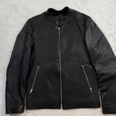LIDNM ライダースジャケット シングル ラムレザー 黒 L