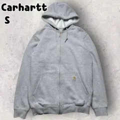 カーハート スウェット パーカー フーディー フルジップ 裏起毛 グレー S