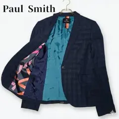 ポールスミス ジャケット 裏地 マルチカラー ネイビー L テーラード 40