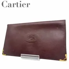 Cartier カルティエ 長財布 8.197 ボルドー ロゴ型押し レザーのサムネイル
