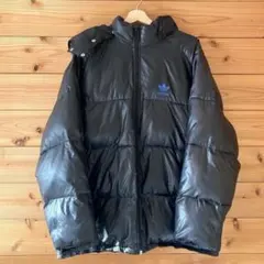 00s 美品　アディダス　adidas ダウンジャケット メンズ　ブラック　L