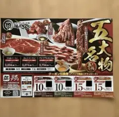 焼肉きんぐ 割引券 クーポン券 チラシ 広告 有効期限7月3日と5日までのサムネイル