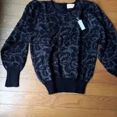 Rafflet ブラック グレー ニットセーター M