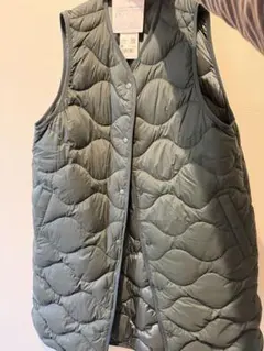 UNIQLO ウルトラライトダウンロングベスト M ダークグリーン