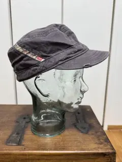 Dieselディーゼル　ダークグレー ワークキャップ サイドロゴ付き