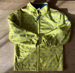 イエロー 雲柄 ジップアップジャケット