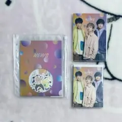 NEWS 2021 フレークシール ミニクリアファイル メモ帳 セット