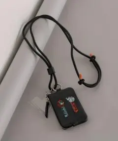 PEZ ×ear 牛革/カードケース/スマホショルダー ブラック