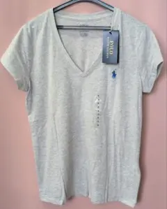 POLO RALPH LAUREN Vネック Tシャツ グレー Sサイズのサムネイル